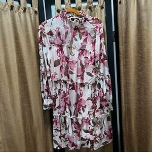 🔥Enfocus Studio Floral Dress. Size: 12 Pink, Brown and Burgundy Colors.